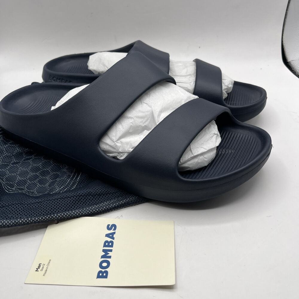 NEW Bombas Men's Flip Flops Sandals Blue Lightweight Sz 12 US